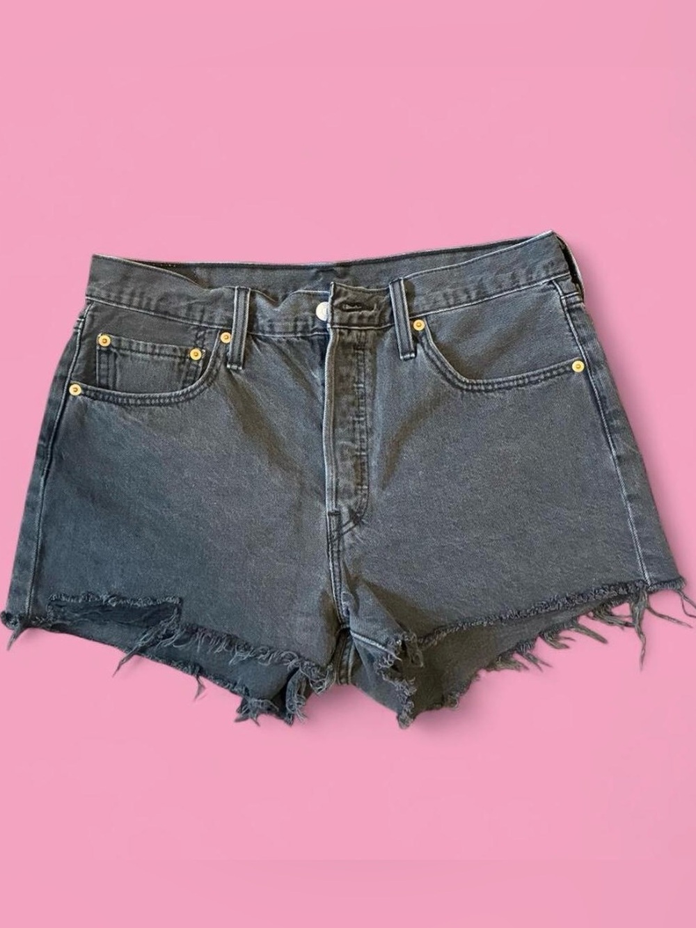 🕷️Levi’s 501 black denim shorts🕷️